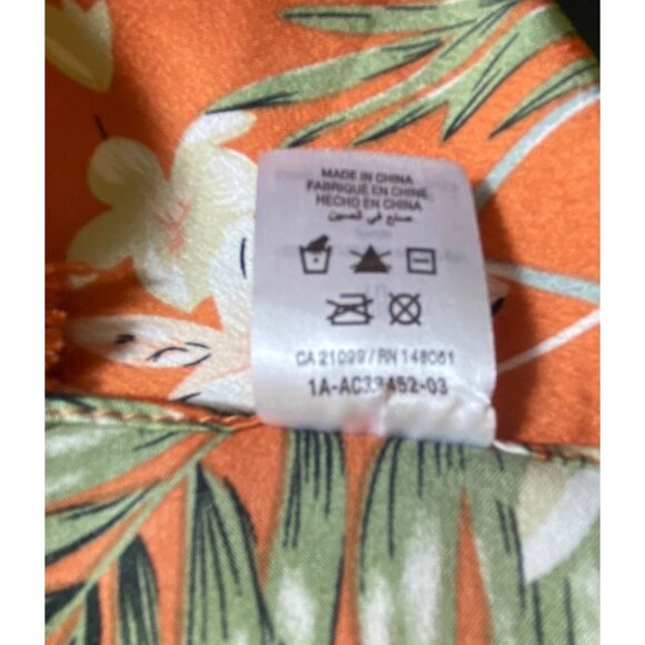 Tropical Floral Kimono Cover Up Orange With Tassels One Size Beach Wrap Bohemian - Picture 5 of 5